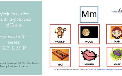 Communication Worksheets: Practicing Sounds E, L, F, M, P